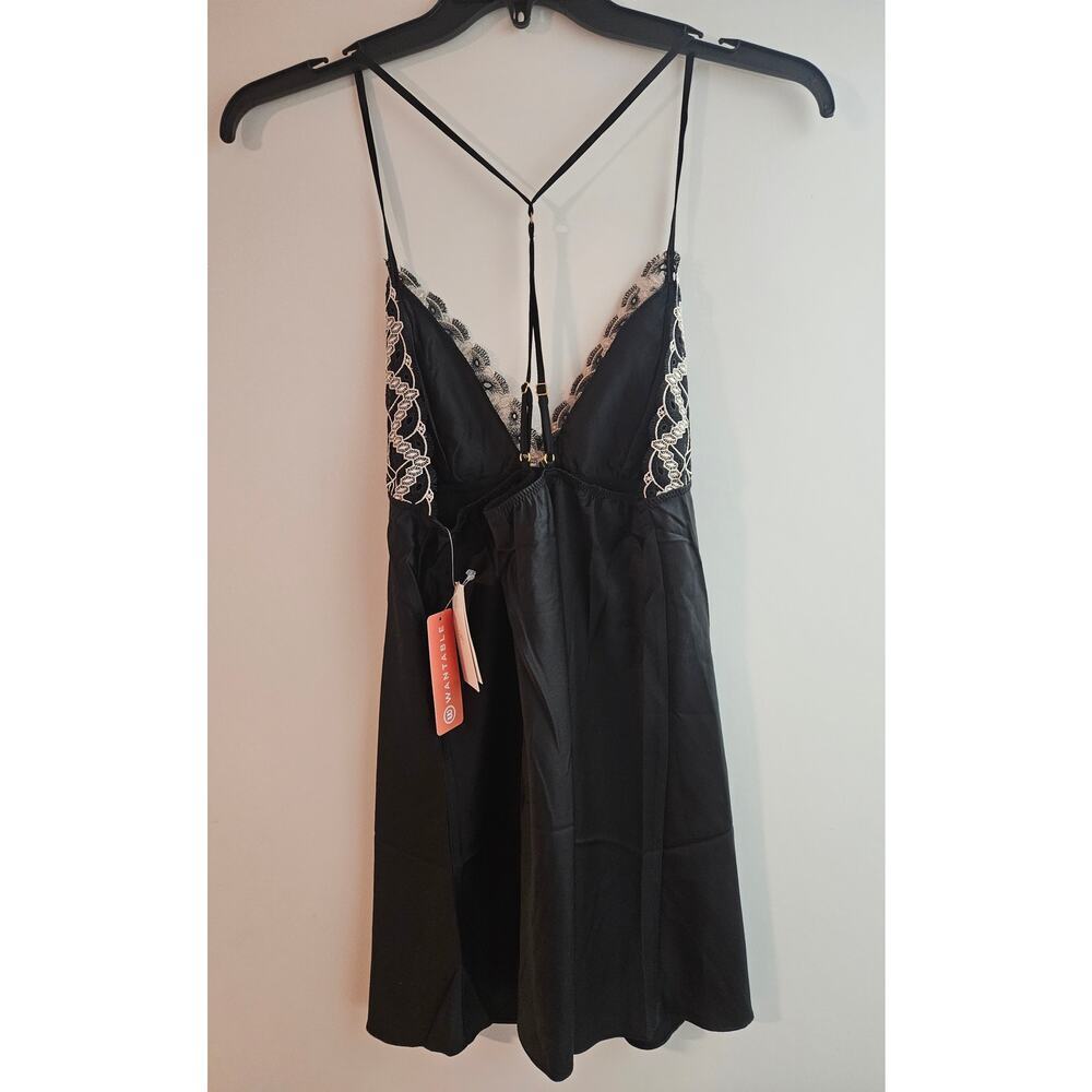 Brand New Flora Nikrooz Sydney Charmeuse Chemise With Lace Size Large - Picture 5 of 8